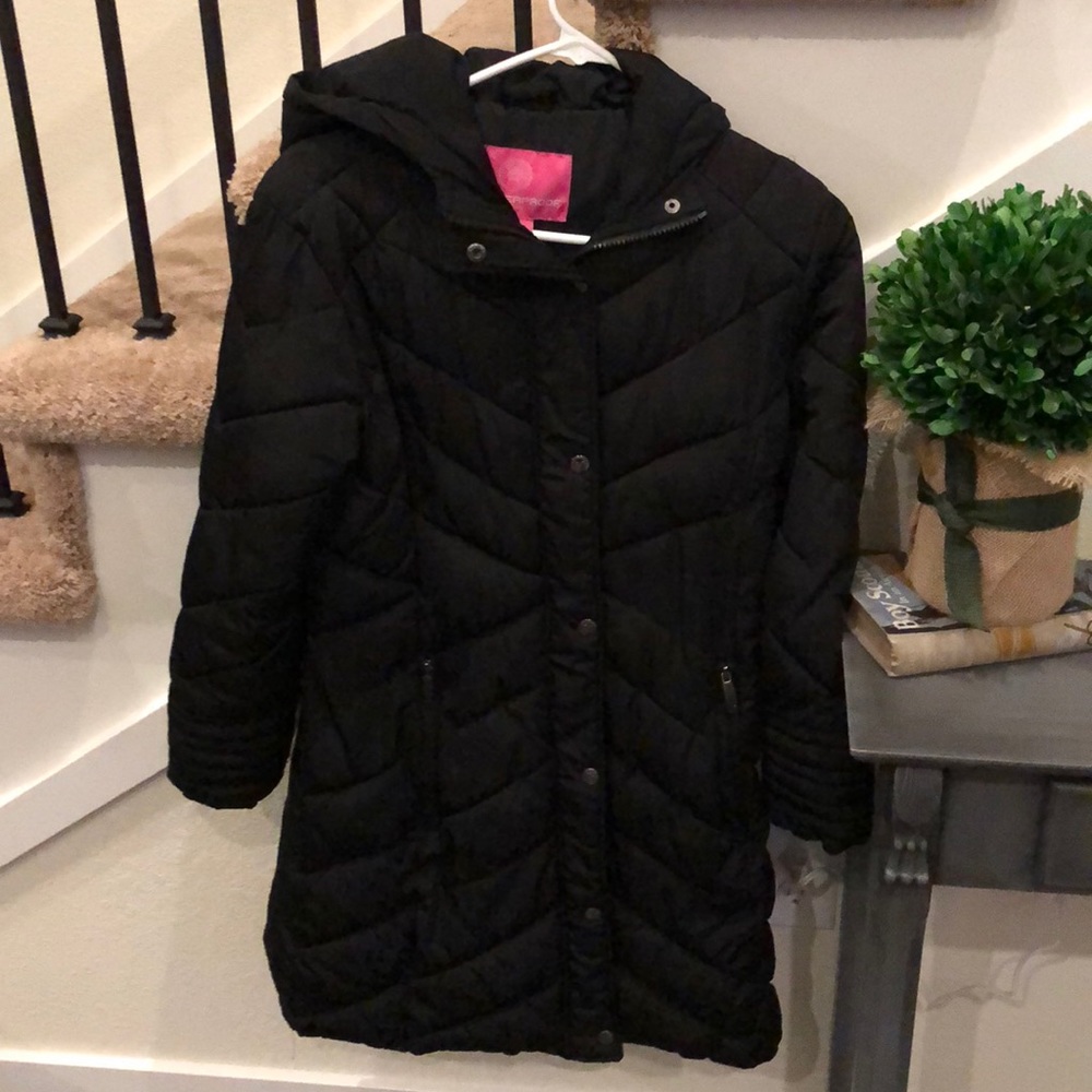 Girls long down coat size 14/16